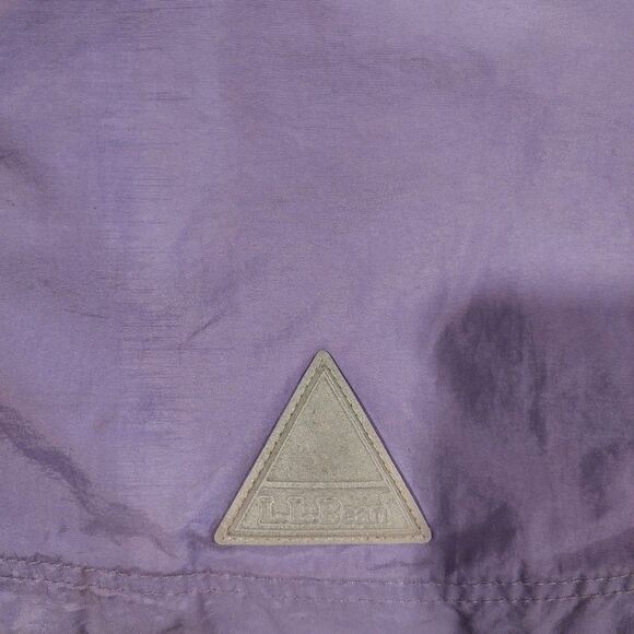 LL Bean Jacket Kid's Medium 10/12 Purple Full Zip Windbreaker Zip Pockets Hooded - Picture 10 of 11